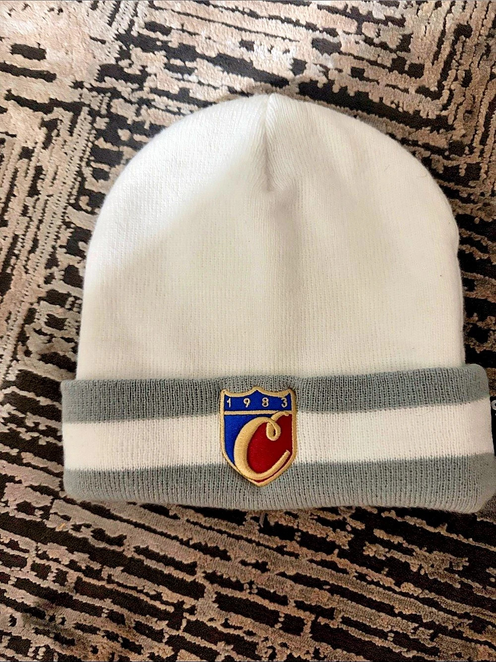 Cookies C-Bite Knit Beanie White & Gray